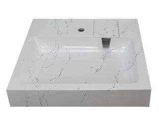 Раковина над стиральной машиной Stella Polar Солярис SP-00001687 60см белый мрамор